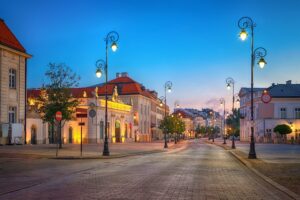 Krakowskie Przedmiescie - historic street in Warsaw, Poland